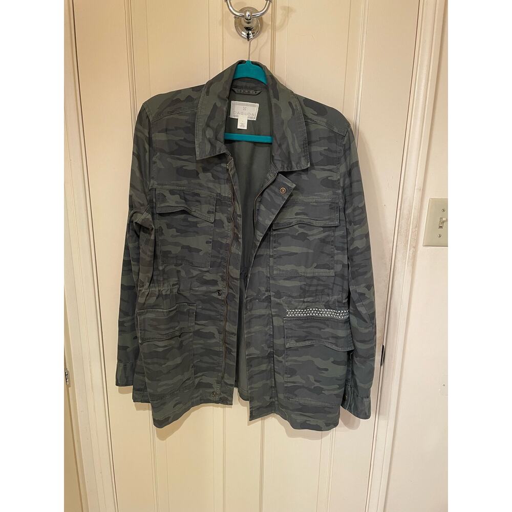 Nordstrom Caslon Military Camo Lightweight Jacket Size L
